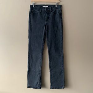 Levis Womens 314 Shaping Straight Black Jeans Mid Rise Black Tab Size 28